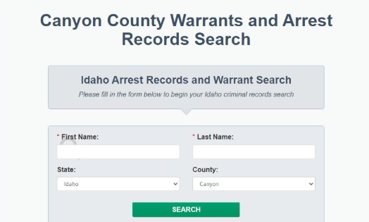 Canyon County Sheriff Office, ID - Search Arrest Warrants
